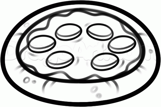 549x367 How To Draw Pizza For Kids, Step