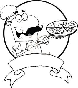 265x300 Pizza Black And White Clipart