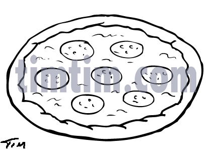 421x299 Free Drawing Of A Pizza Bw From The Category Cooking Food Drink