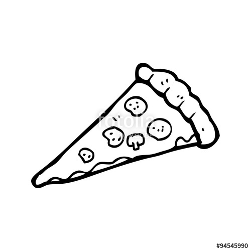 500x500 Line Drawing Cartoon Pizza Stock Image And Royalty Free Vector