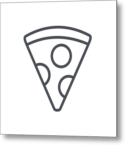 493x572 food fastfood line icon pizza slice metal print
