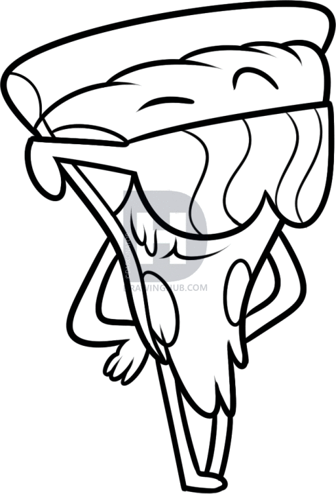 490x720 How To Draw Pizza Steve From Uncle Grandpa, Step