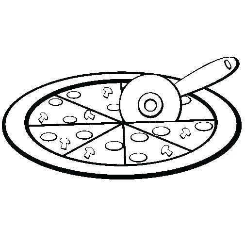 505x470 Pizza Toppings Coloring Pages Nightmare Drawing Colouring Topping