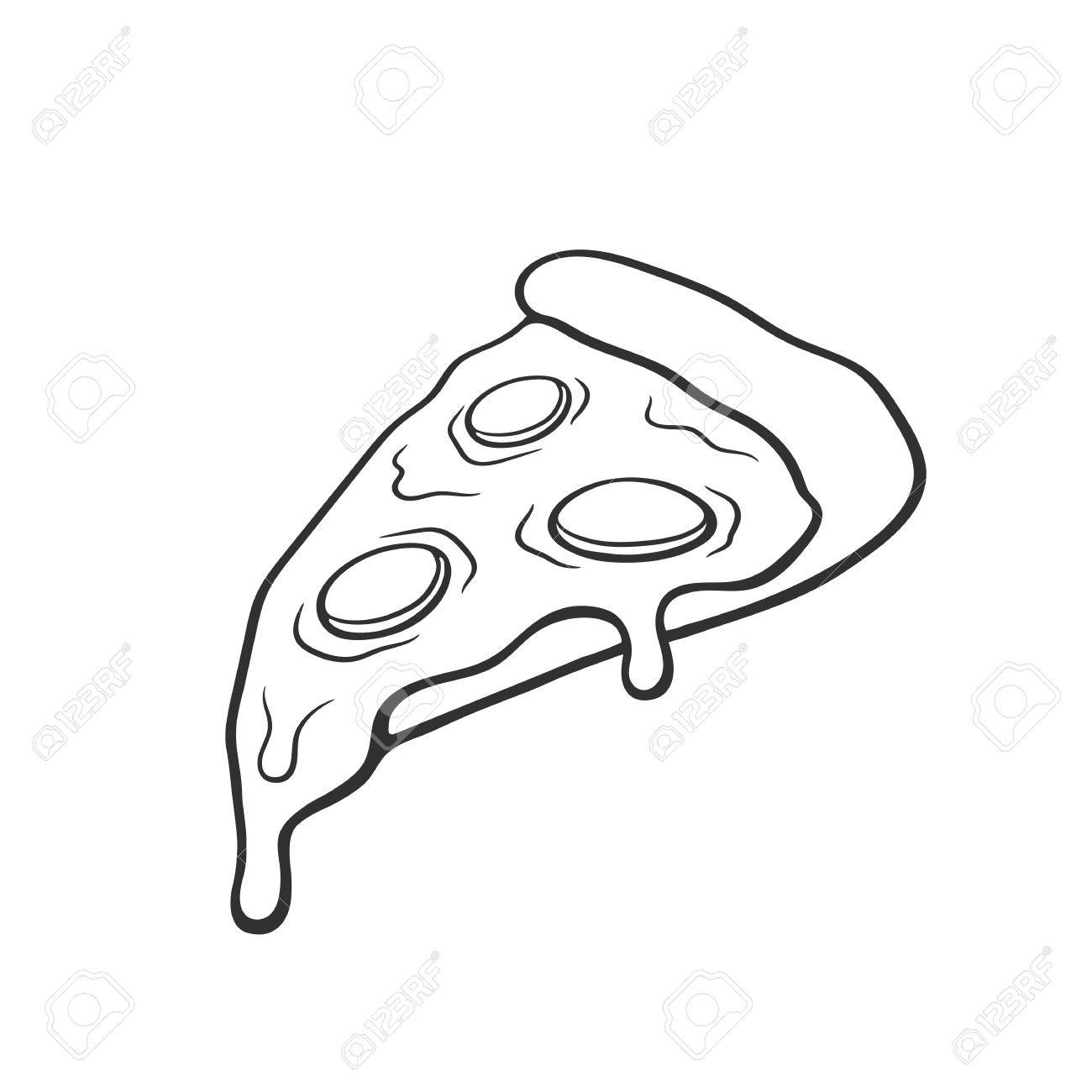 1300x1300 Cartoon Pizza Drawing And Cartoon Pizza Drawing Vector