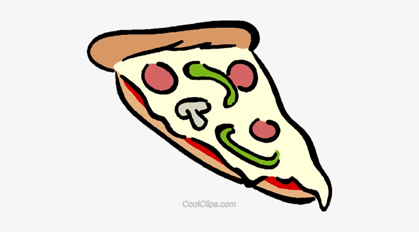 820x454 Pizza Slice Royalty Free Vector Clip Art Illustration