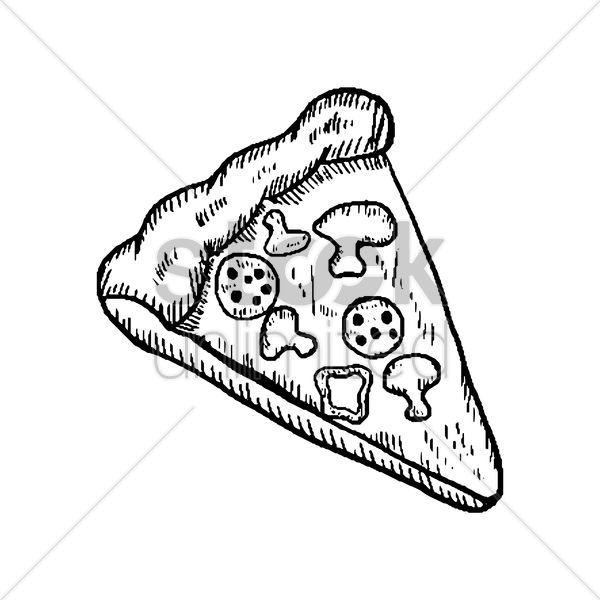 600x600 Pizza Slice Vector Image