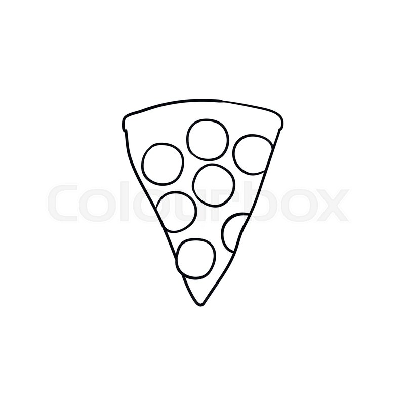 800x800 Pizza Slice Hand Drawn Outline Doodle Stock Vector Colourbox