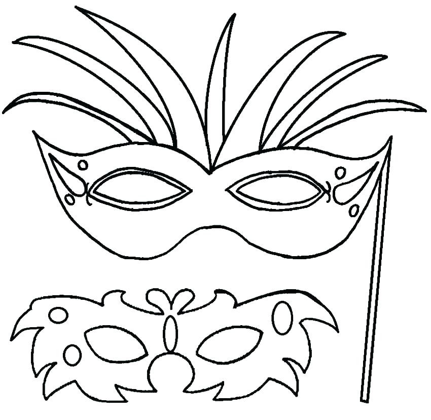 850x828 Mask Coloring Pages Printable