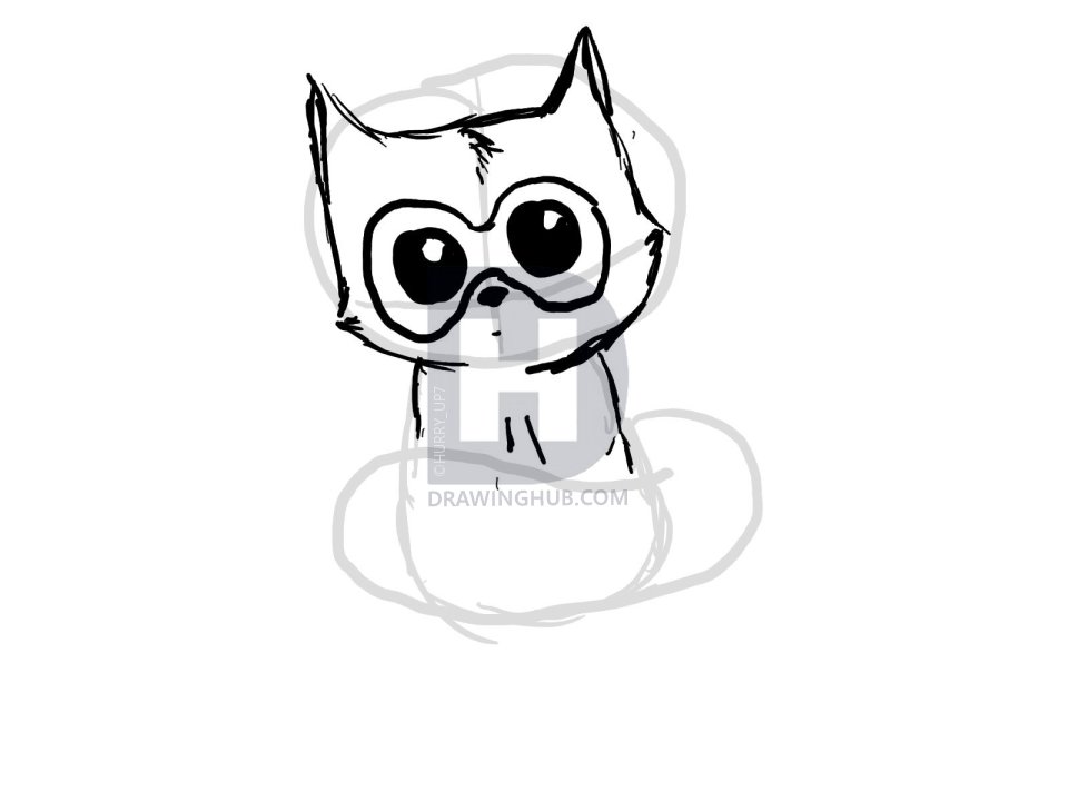 960x720 How To Draw A Cute Chibi Racoon, Step