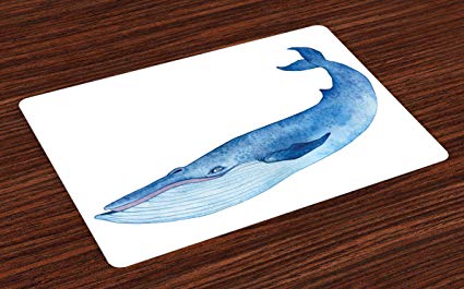 425x265 Lunarable Whale Place Mats Set Of Water Colored