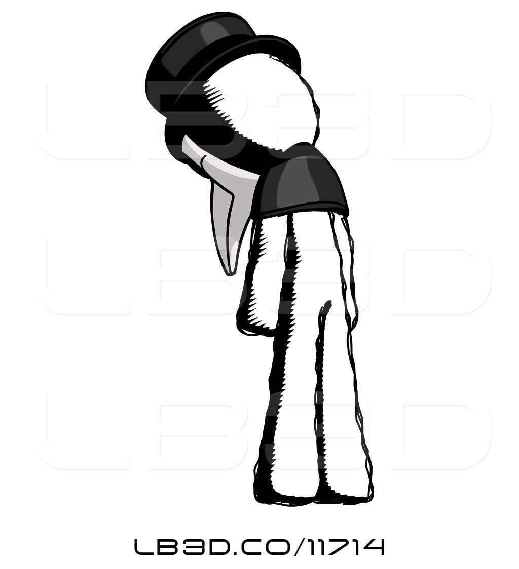 1024x1124 Illustration Of Ink Plague Doctor Guy Depressed With Head Down