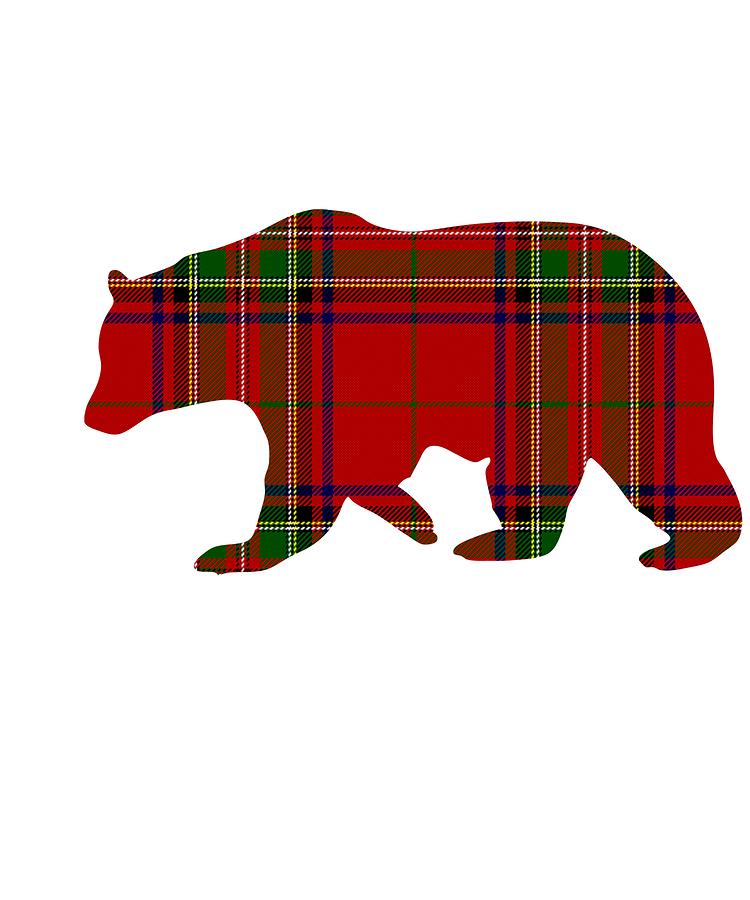 750x900 mama bear red plaid for mom mommy or mother drawing