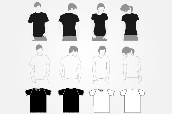 600x400 T Shirt Template