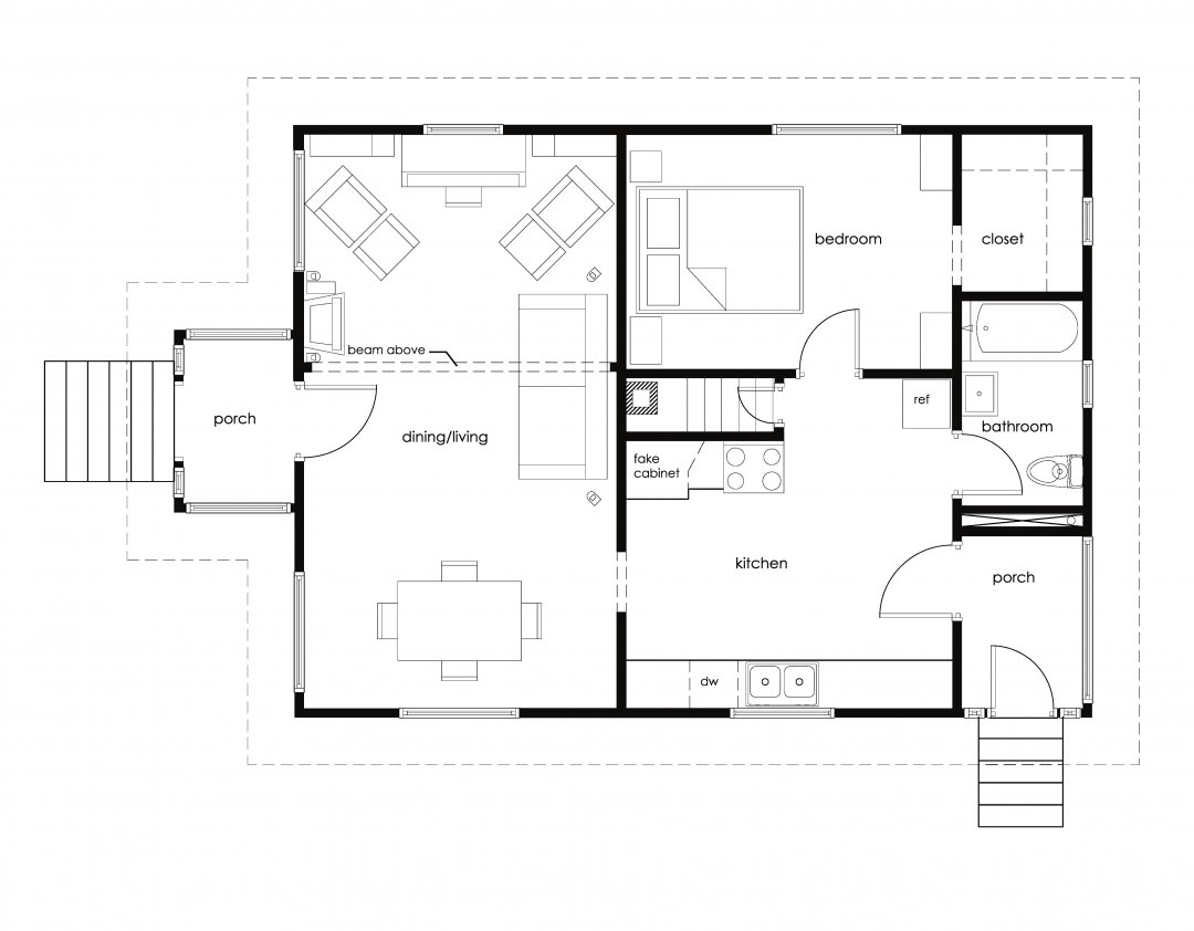 1080x842 Plan Elevation And Section Drawings Length Of Stairs For Foot