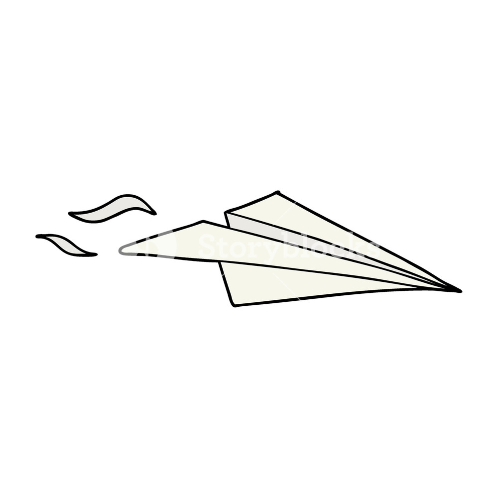 Бумажный самолетик без фона