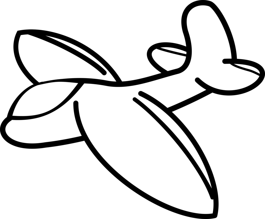 907x750 Airplane Cartoon Drawing Glider Black And White Cc0
