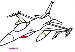300x210 Jet Drawing For Kids How To Draw A Plane Coloring Book Airplanes
