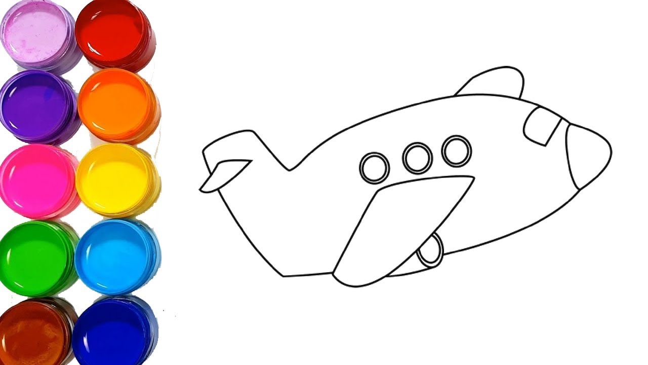 1280x720 Plane Drawing For Kids, How To Draw An Airplane Easy Step