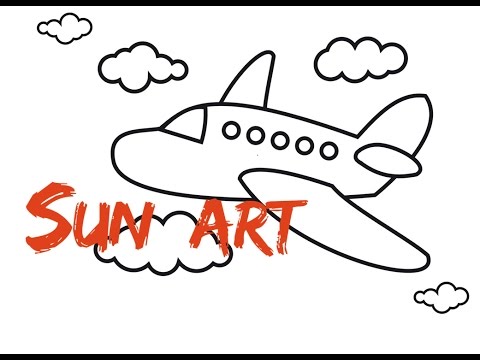 480x360 How To Draw A Plane For Kids