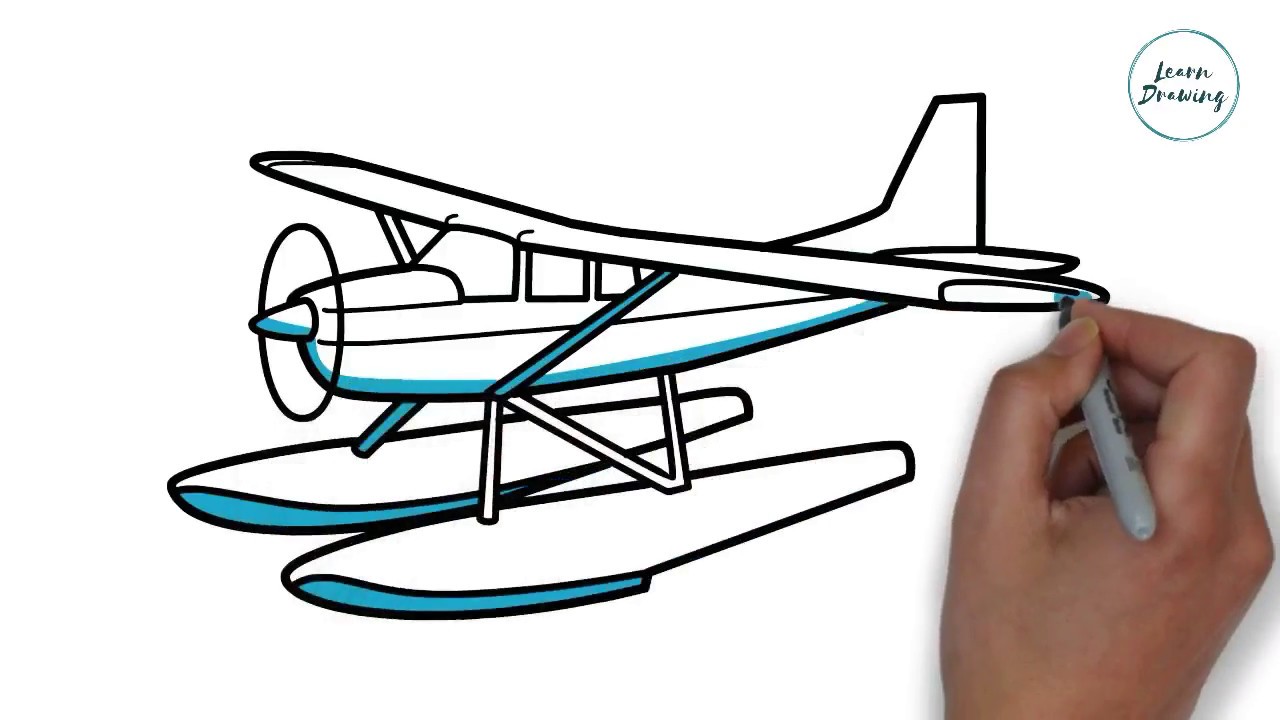 1280x720 How To Draw A Sea Plane On Paper Step