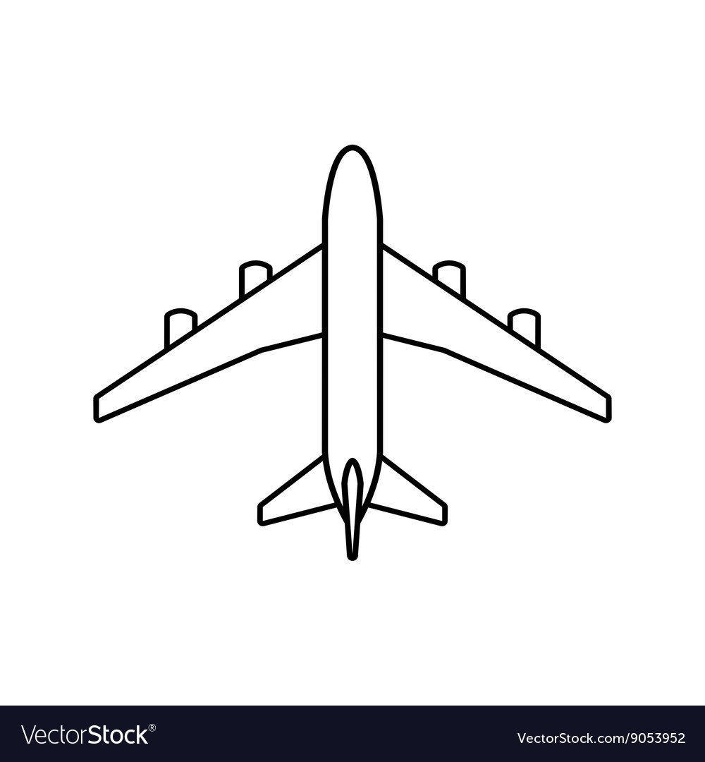 1000x1080 Plane Outline