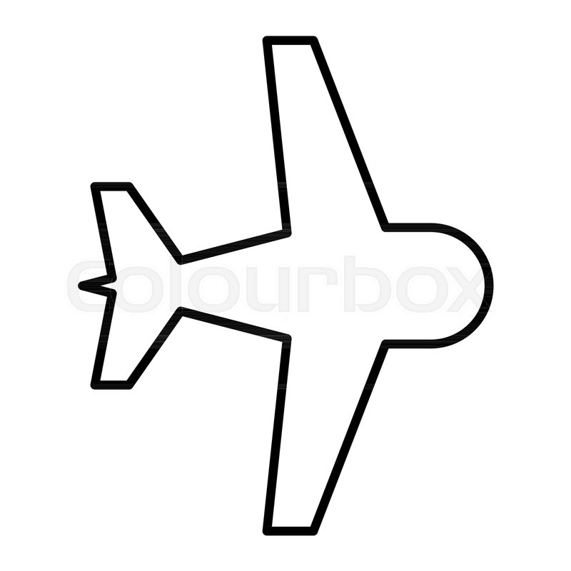800x800 Aircraft Thin Line Icon Plane Vector Stock Vector Colourbox