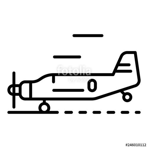 500x500 Farm Plane Icon Outline Farm Plane Vector Icon For Web Design