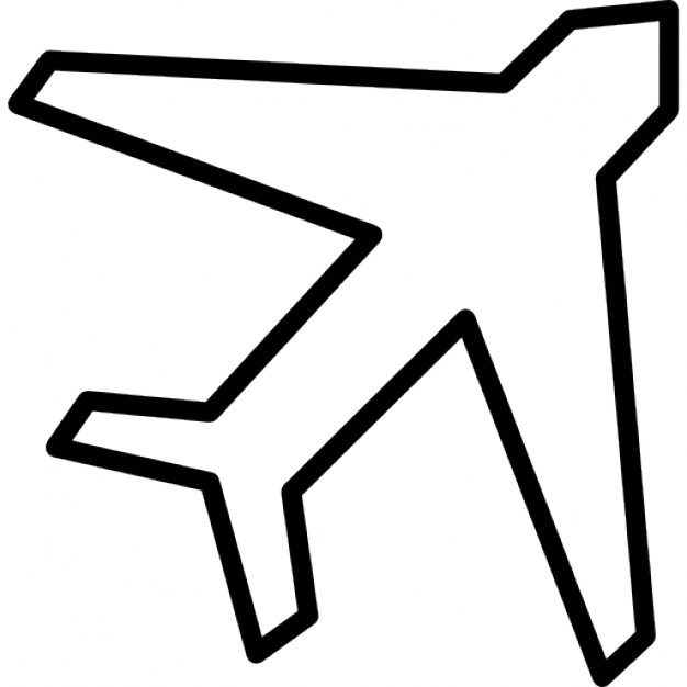 626x626 Plane Clipart Outline