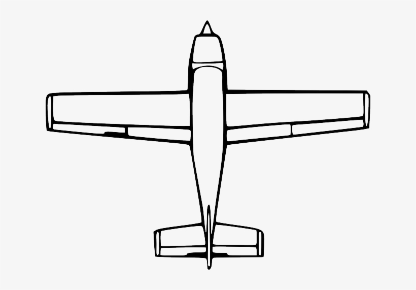 820x571 Top, View, Outline, Drawing, Cartoon, Airplane, Down