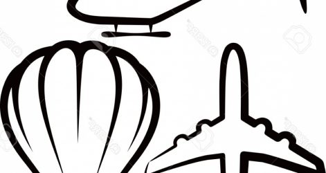 471x250 Airplane Drawing Outline Aircraft Carrier Cartoon Step