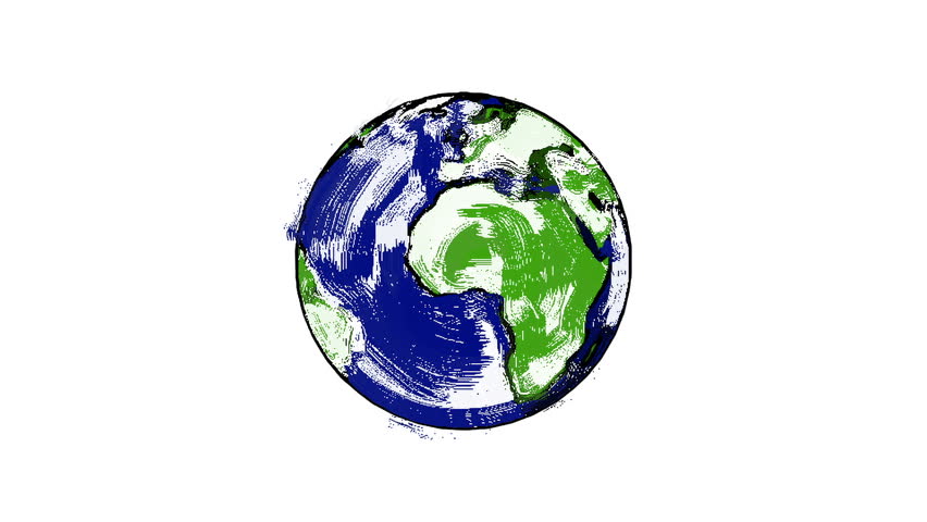 852x480 A Sketchy Drawing Of Planet Stock Footage Video