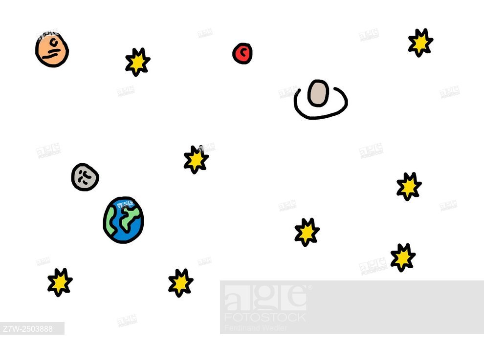 990x700 starry universe with stars planet earth drawing illust, stock