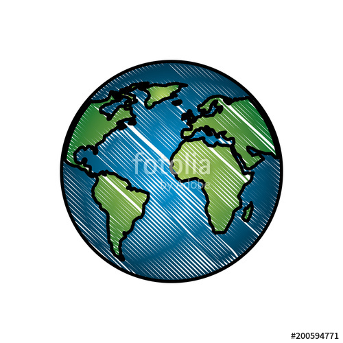 500x500 Planet Earth World Ecology Energy Alternative Vector Illustration
