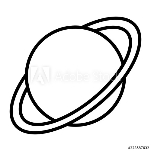 500x500 Planet Saturn Icon Element For Mobile Concept And Web Apps Thin
