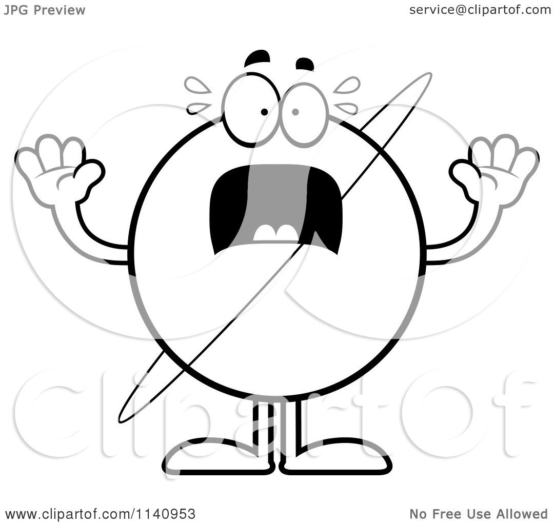 1080x1024 Cartoon Clipart Of A Black And White Scared Planet Uranus