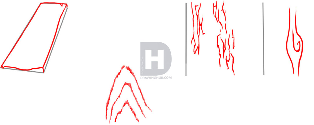 1080x431 How To Draw Wood, Step