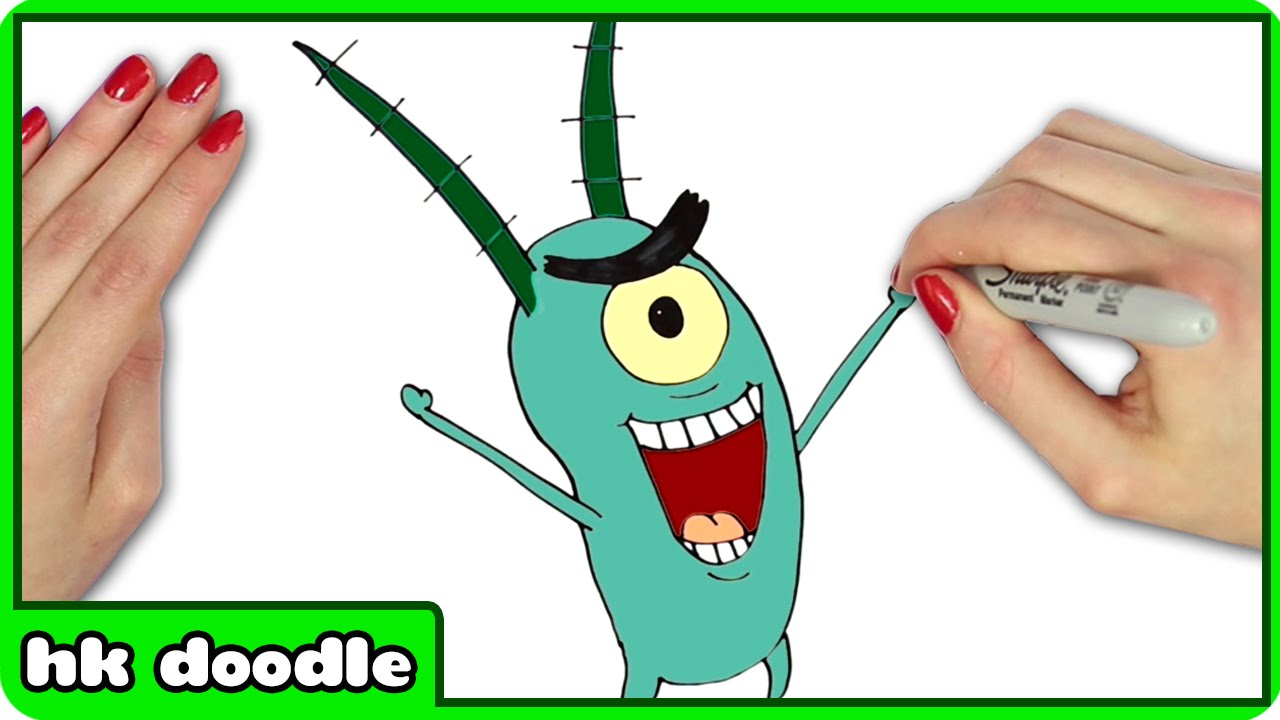 1280x720 How To Draw Plankton From Spongebob Squarepants Drawing Tutorial