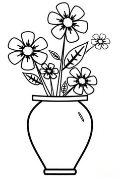 236x354 Best Sketches Of Flowers In A Vase Images Flower Drawings