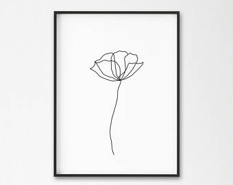 340x270 Black Line Drawing Etsy