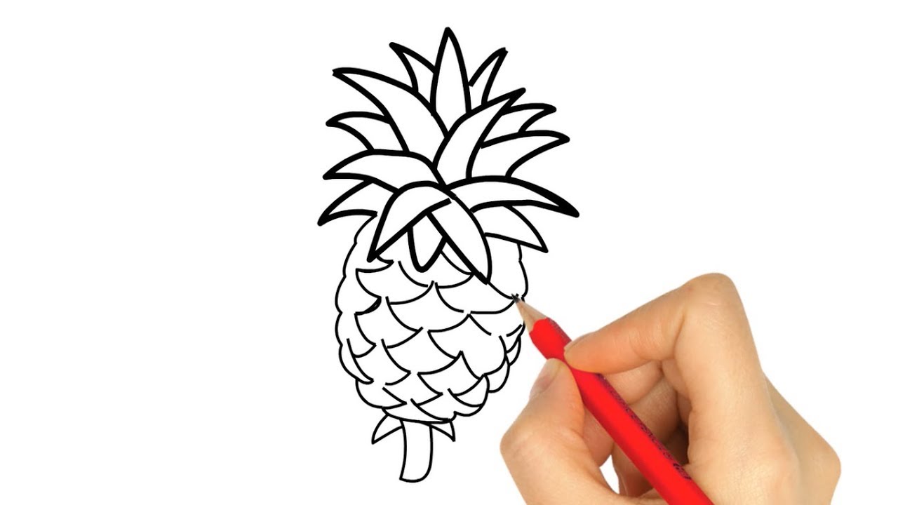 1280x720 How To Draw A Pineapple Step