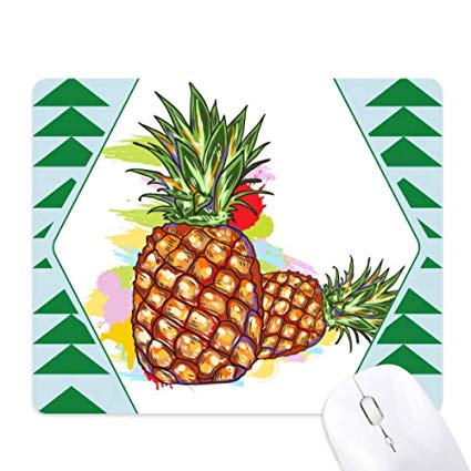 425x425 Pineapples Couple Fruit Drawing Mouse Pad Green Pine