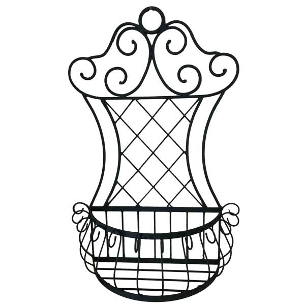 600x600 mews wrought iron wall planter