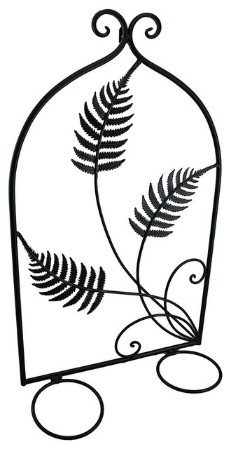 330x640 triple fern leaf decorative metal double wall planter