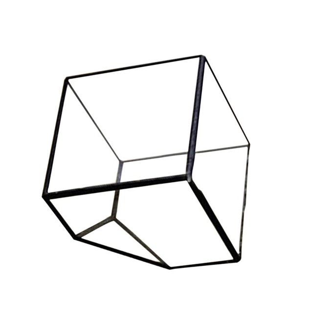 640x640 bestoyard square shape open glass geometric terrarium box tabletop
