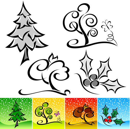 500x498 Drawing Cute Tree Vector Graphics Free Download