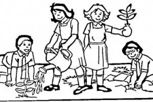 300x200 Planting Trees Clipart Black And White Clipart Portal