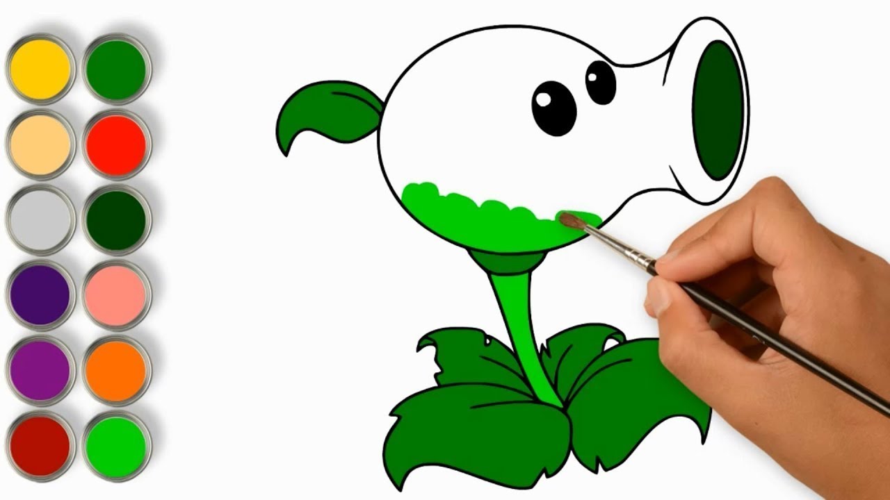 1280x720 How To Draw Color Plants Vs Zombies Coloring Book And Drawing