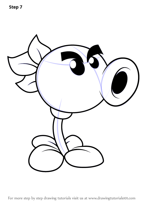 596x843 Learn How To Draw Repeater From Plants Vs Zombies