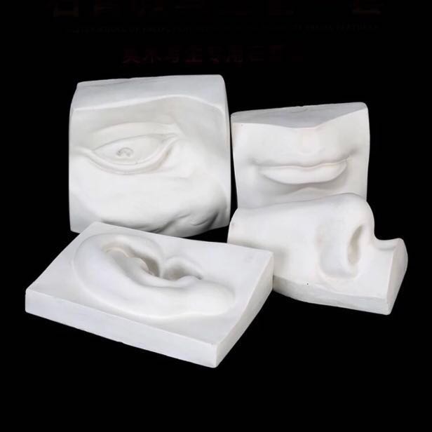 616x616 plaster cast facial features, design craft, craft supplies