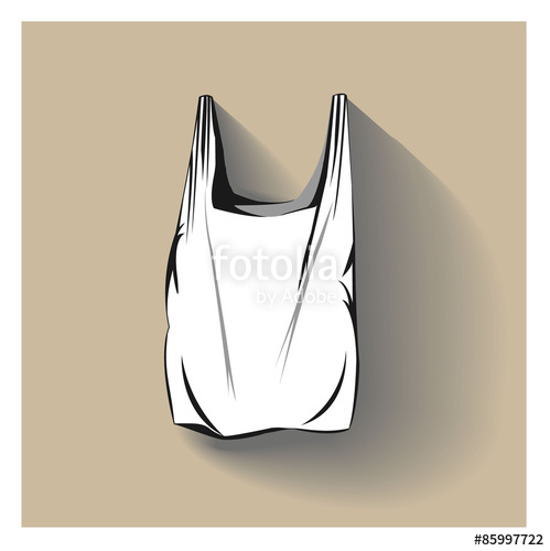 499x500 Latest Vector Drawing Of Plastic Bag With Shadow Stock Image